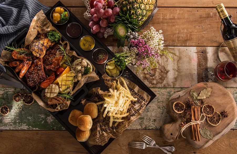 variety of foods